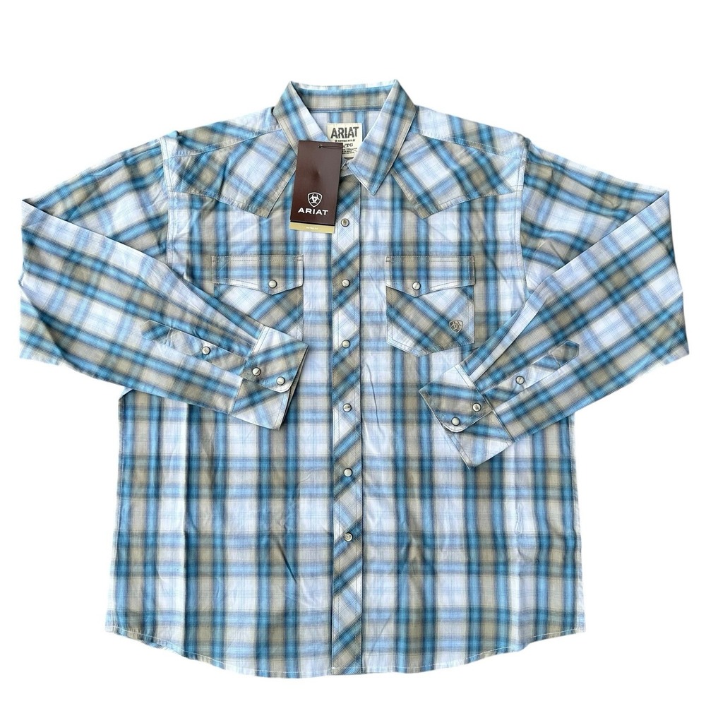NEW Men's XXL ARIAT Orlando Retro‎ Fit Pearl Snap Western Shirt Long Sleeve - Picture 3 of 7